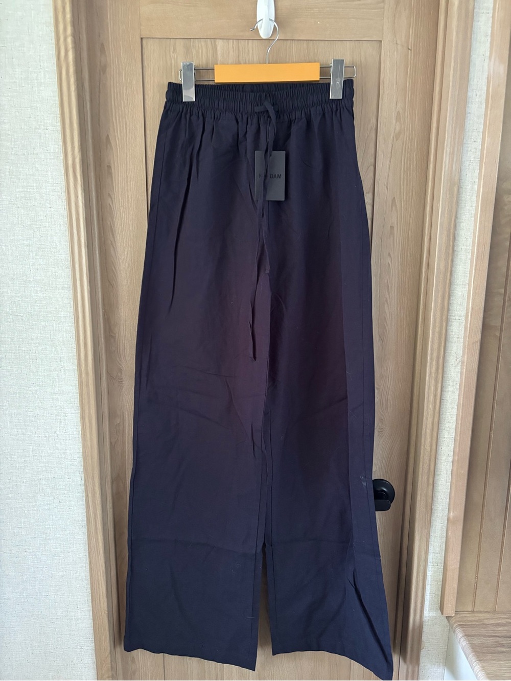 Nadaam Pull On Pants Size XS Navy Wide Leg Casual NEW Luxury Coastal